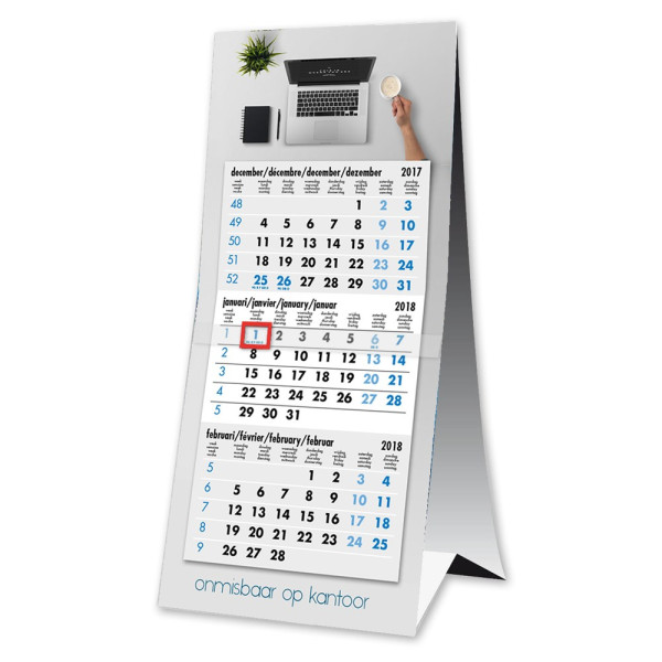 3-maands bureaukalender 'Table'