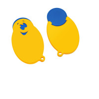 blauw, geel