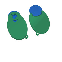 blauw, groen