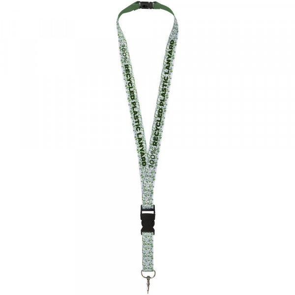 Balta gerecycled PET lanyard met safety breakaway sluiting en gesp