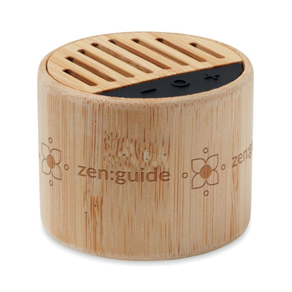 ROUND LUX - Bamboe draadloze luidspreker