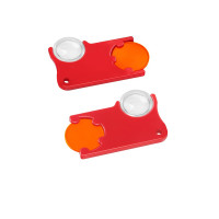 oranje, rood