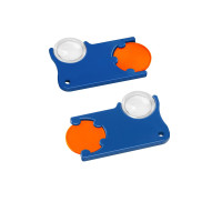 oranje, blauw